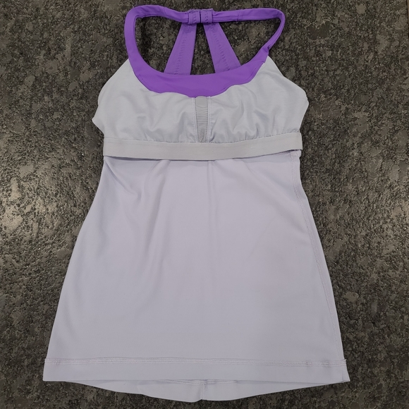 Lululemon Scoop Me Up Tank Built-In Bra Power Purple Racerback Halter Size 4 - Picture 12 of 14